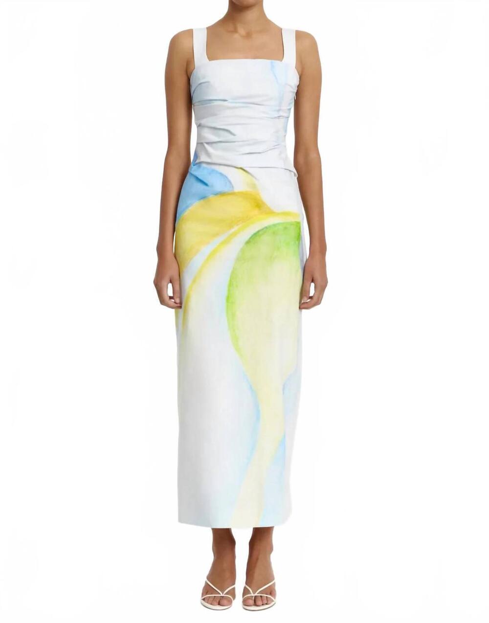 NEW SIGNIFICANT OTHER phoebe maxi dress in seaglass print - Picture 1 of 5